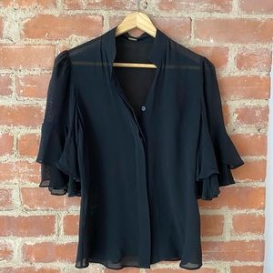 Pink Tartan Sheer Blouse